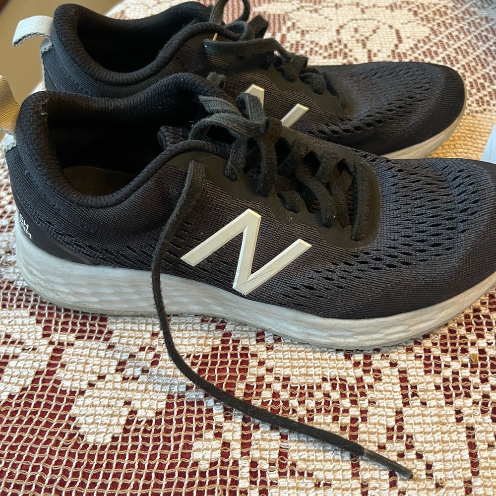 New Balance Black and White Athletic Shoes